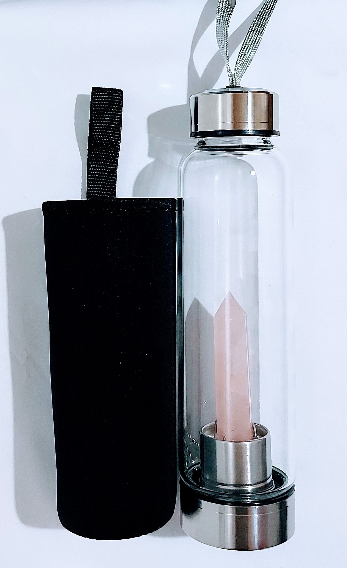 Crystal Balance Water Bottle - Rose Quartz