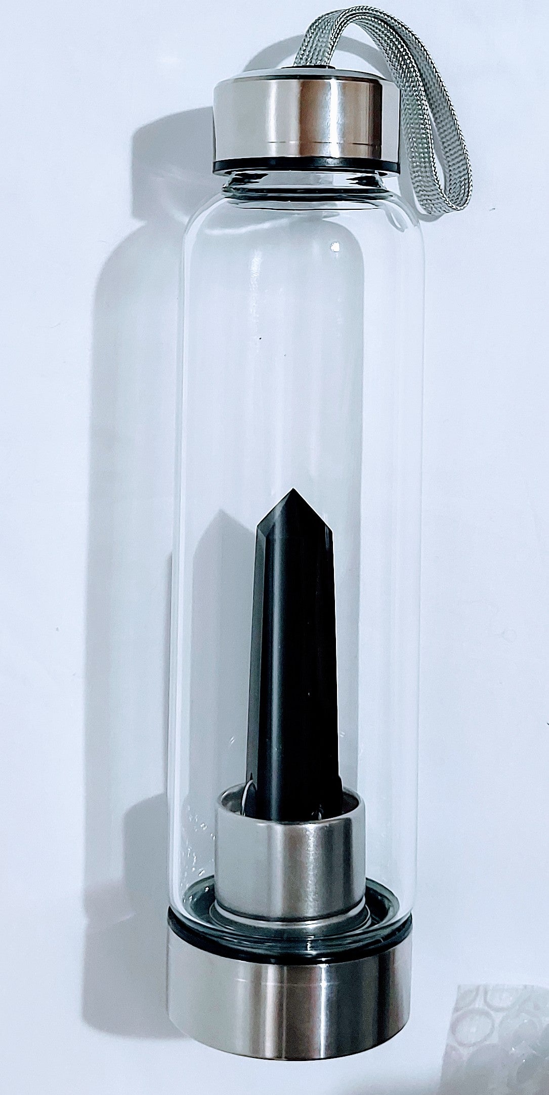 Crystal Balance Water Bottle - Black Obsidian