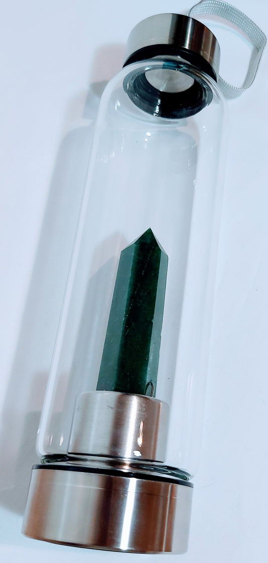 Crystal Balance Water Bottle - Green Aventurine