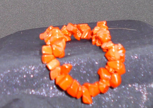 Carnelian Crystal Chip Bracelets