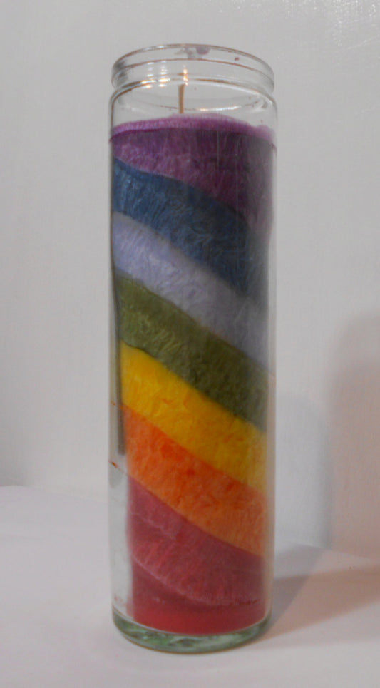 Seven Chakras Pillar Candle