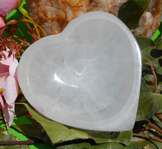 Selenite Heart Bowl 10cm