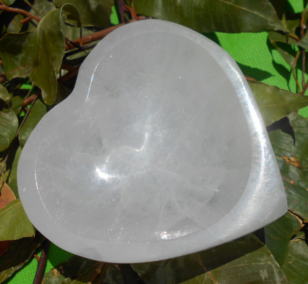 Selenite Heart Bowl 10cm