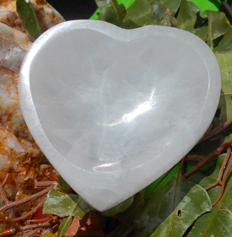 Selenite Heart Bowl 10cm