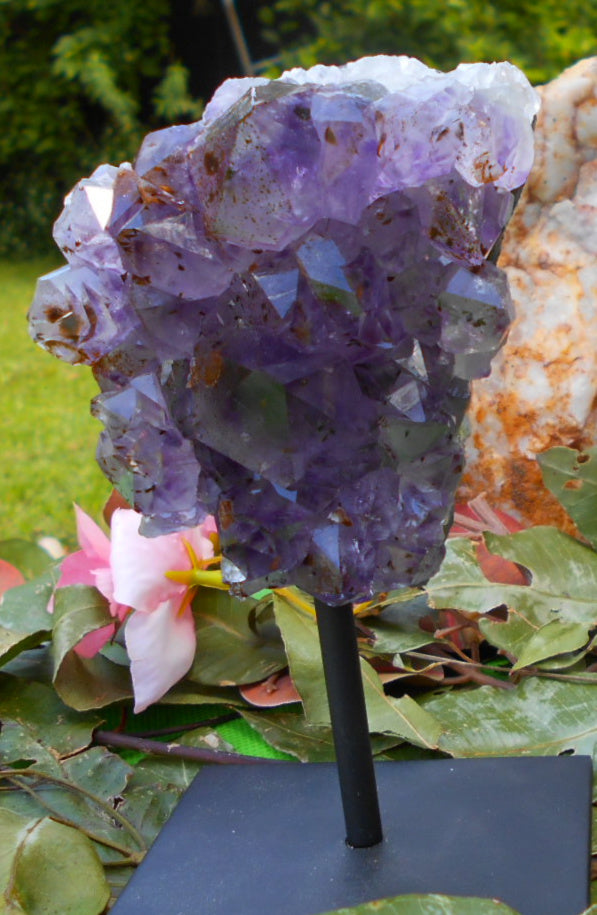 Amethyst Cluster on Stand - 13.5 cm