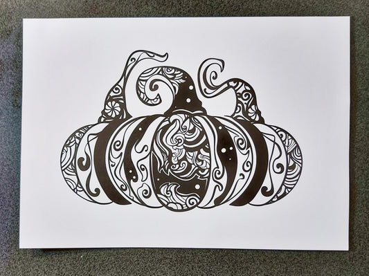 Fine Art Print 3 Pumpkins A4