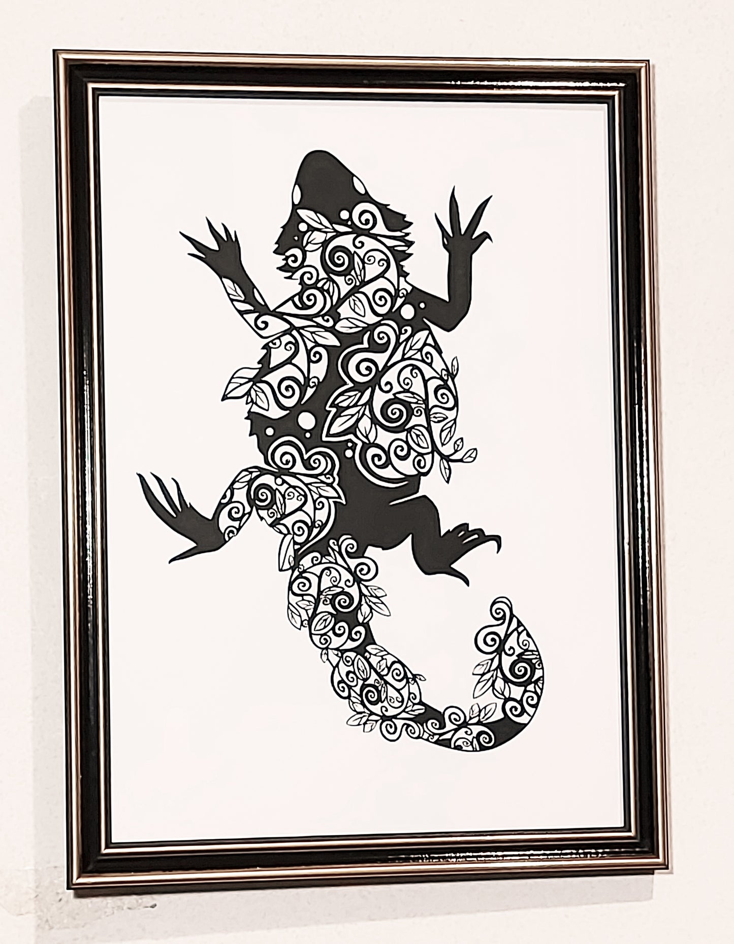 Fine Art Print Bearded Dragon Lizard A4