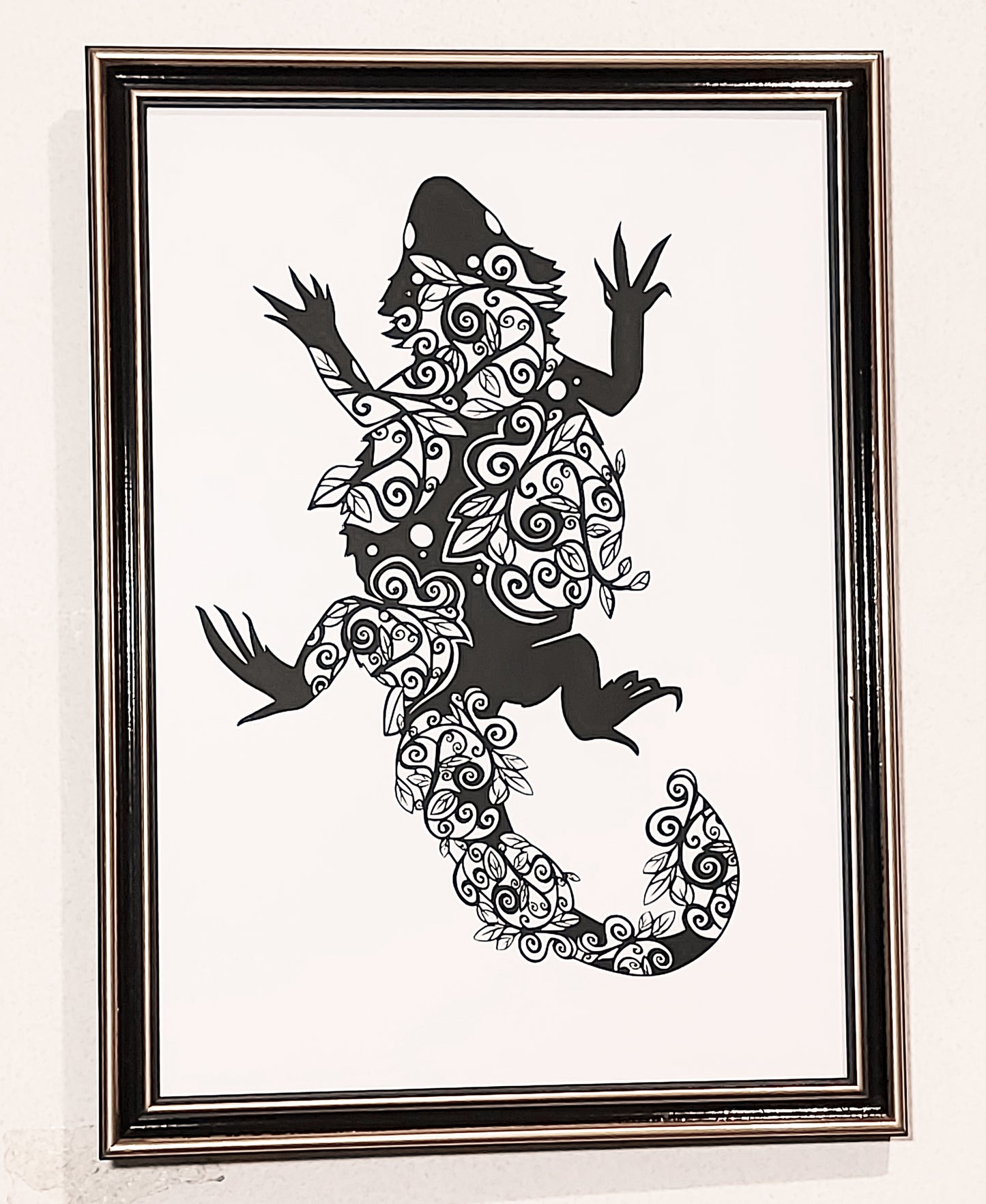 Fine Art Print Bearded Dragon Lizard A4