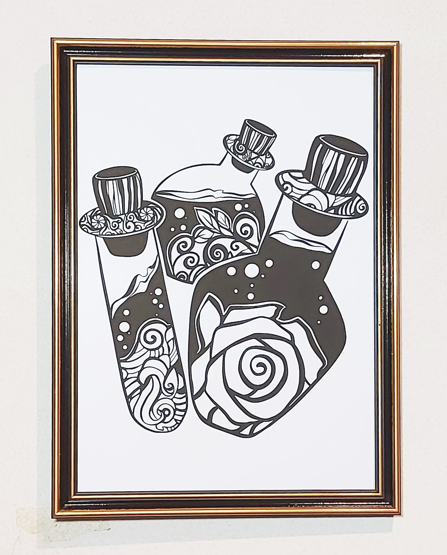 Fine Art Print Potion Bottles A4
