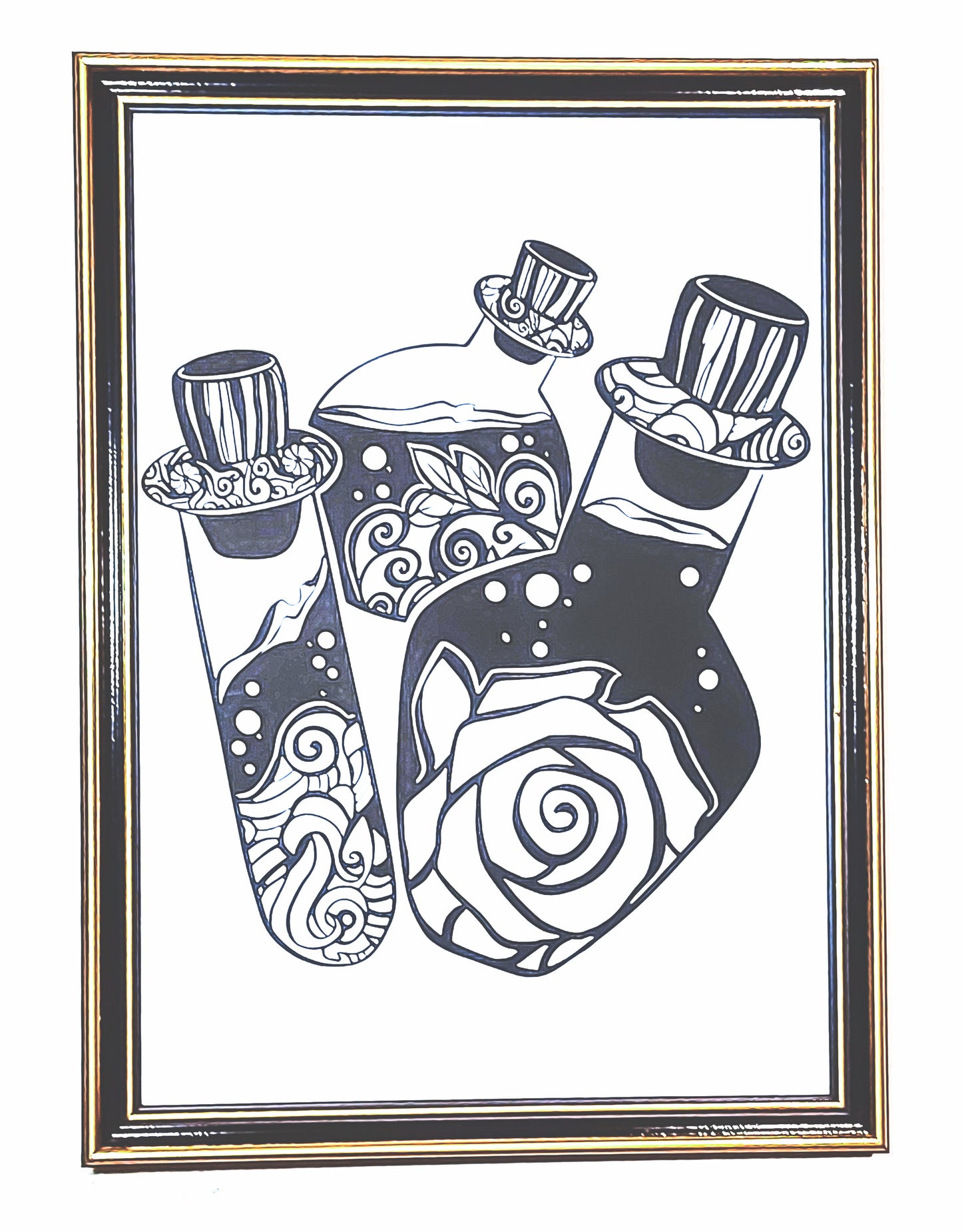 Fine Art Print Potion Bottles A4
