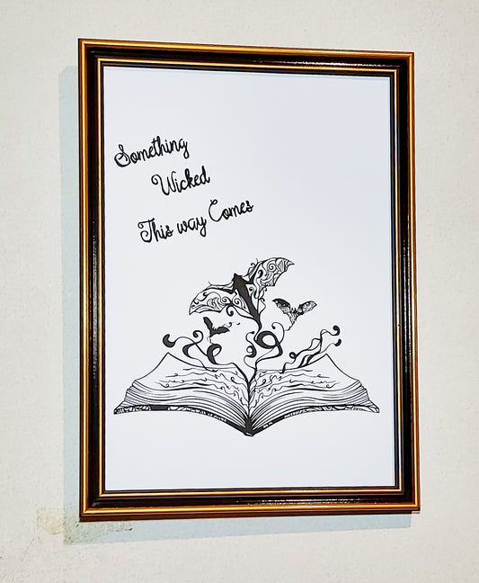 Fine Art Print Spellbook Bats A4