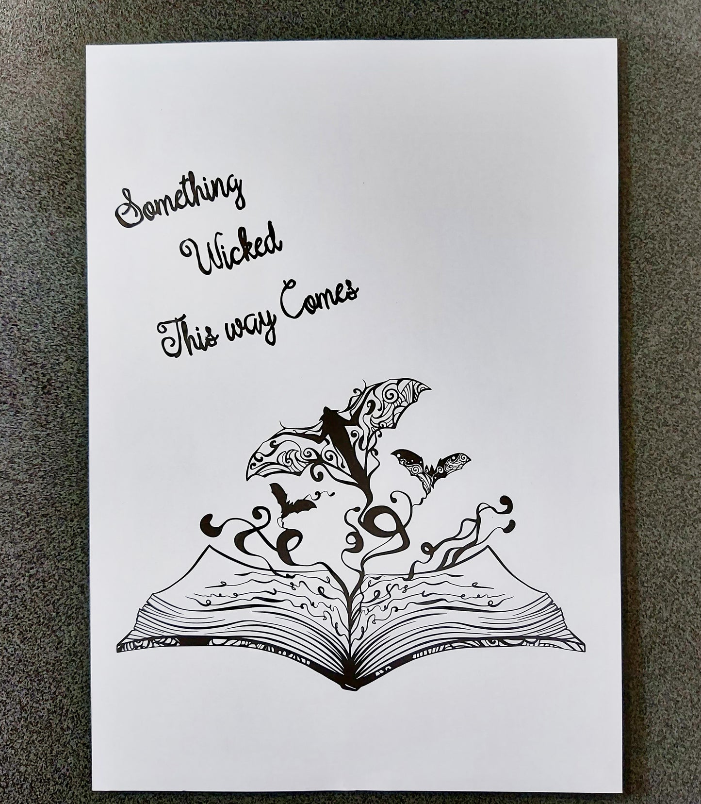Fine Art Print Spellbook Bats A4