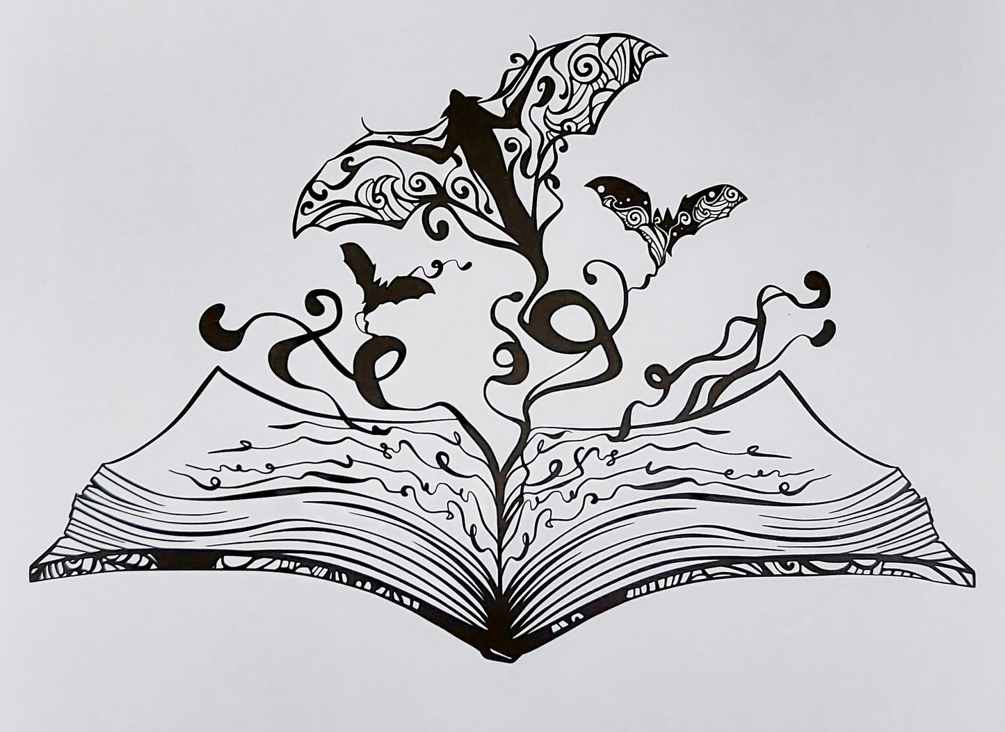 Fine Art Print Spellbook Bats A4