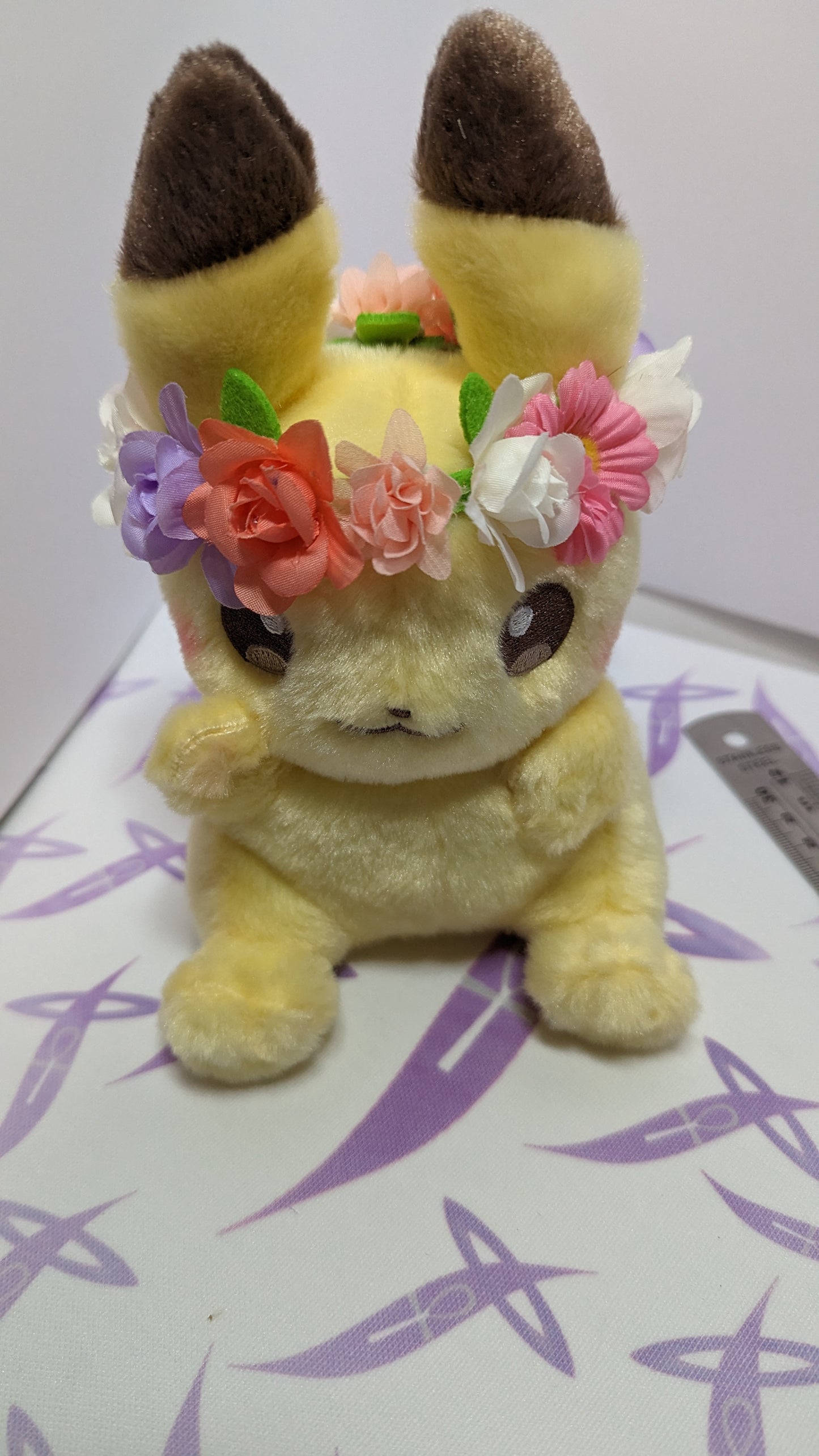 Flower Crown Pikachu Plushie