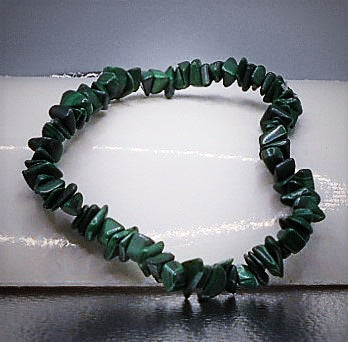 Malachite Crystal Chip Bracelets