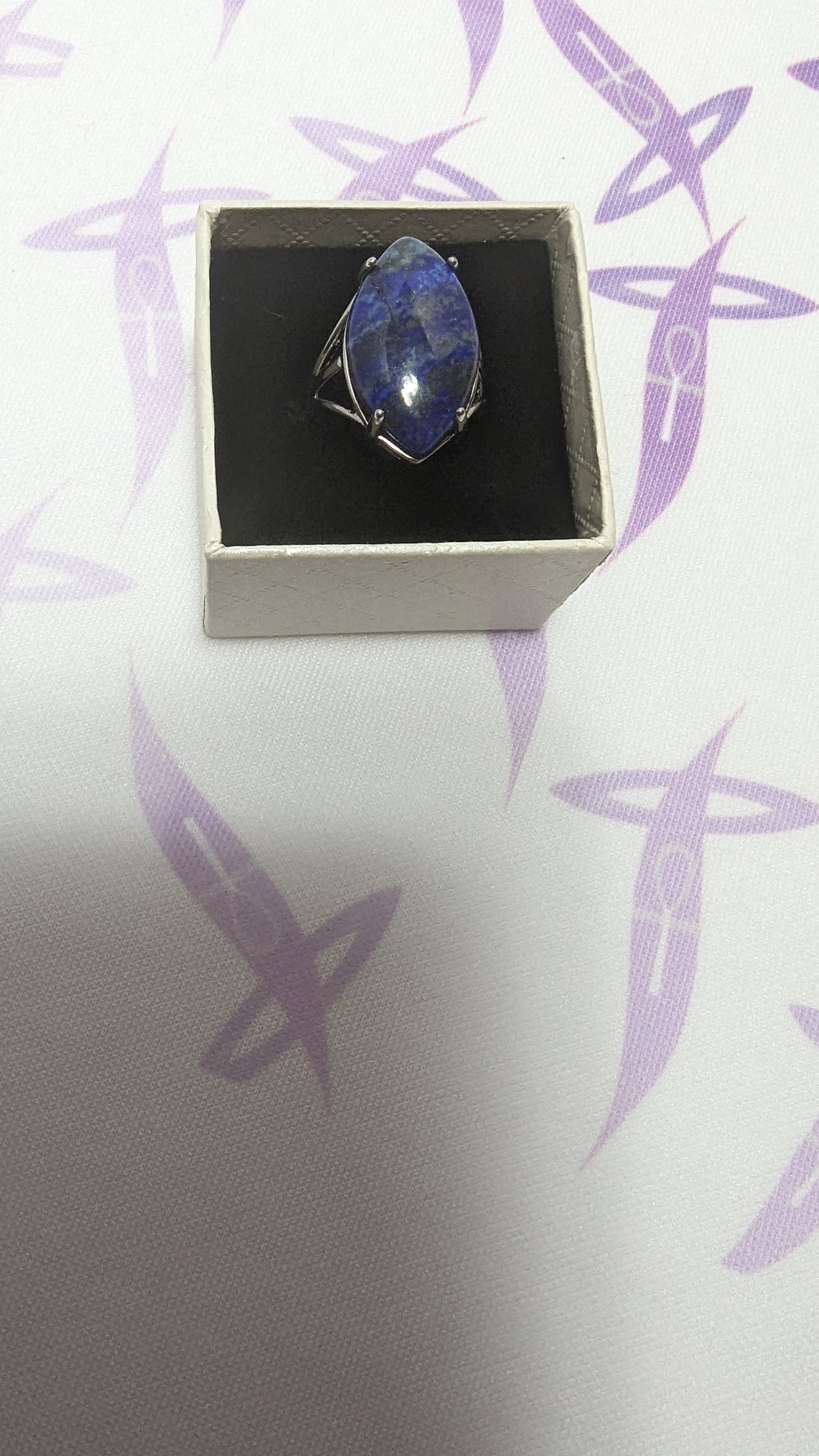Lapis Lazuli Silver Adjustable Ring