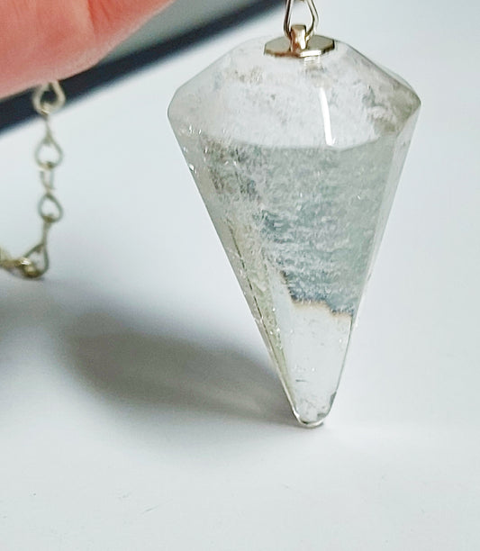 Pendulum Facteted Clear Quartz