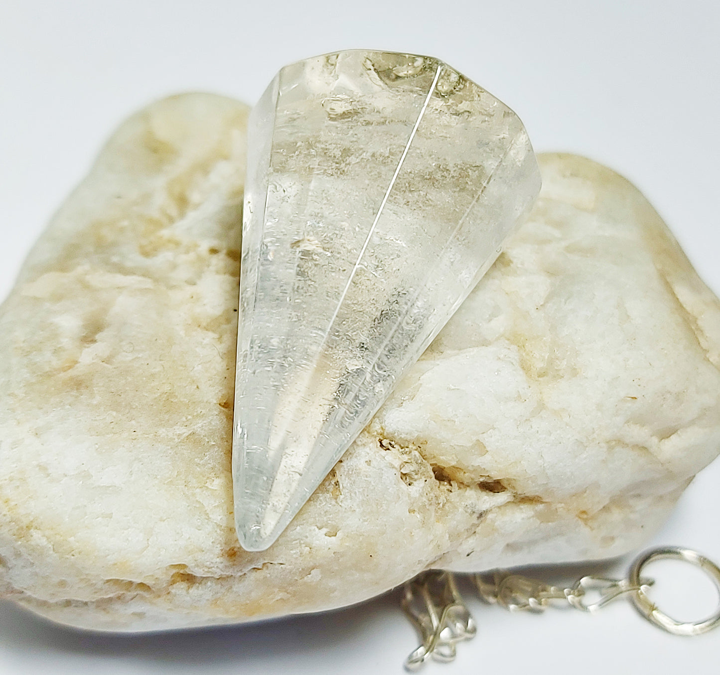 Pendulum Facteted Clear Quartz