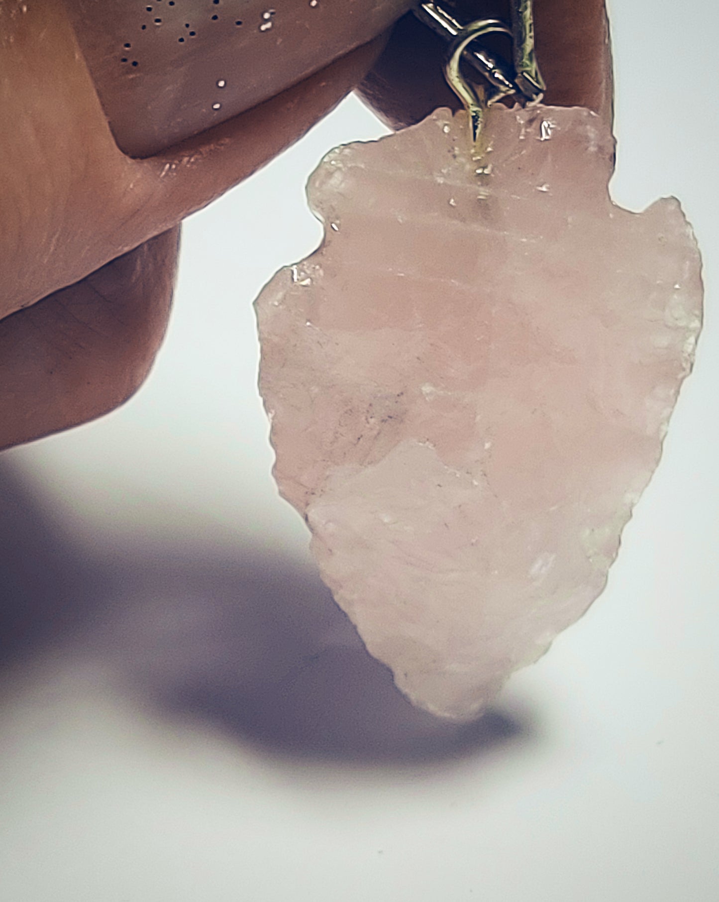 Pendulum Rose Quartz Arrowhead Pendulum