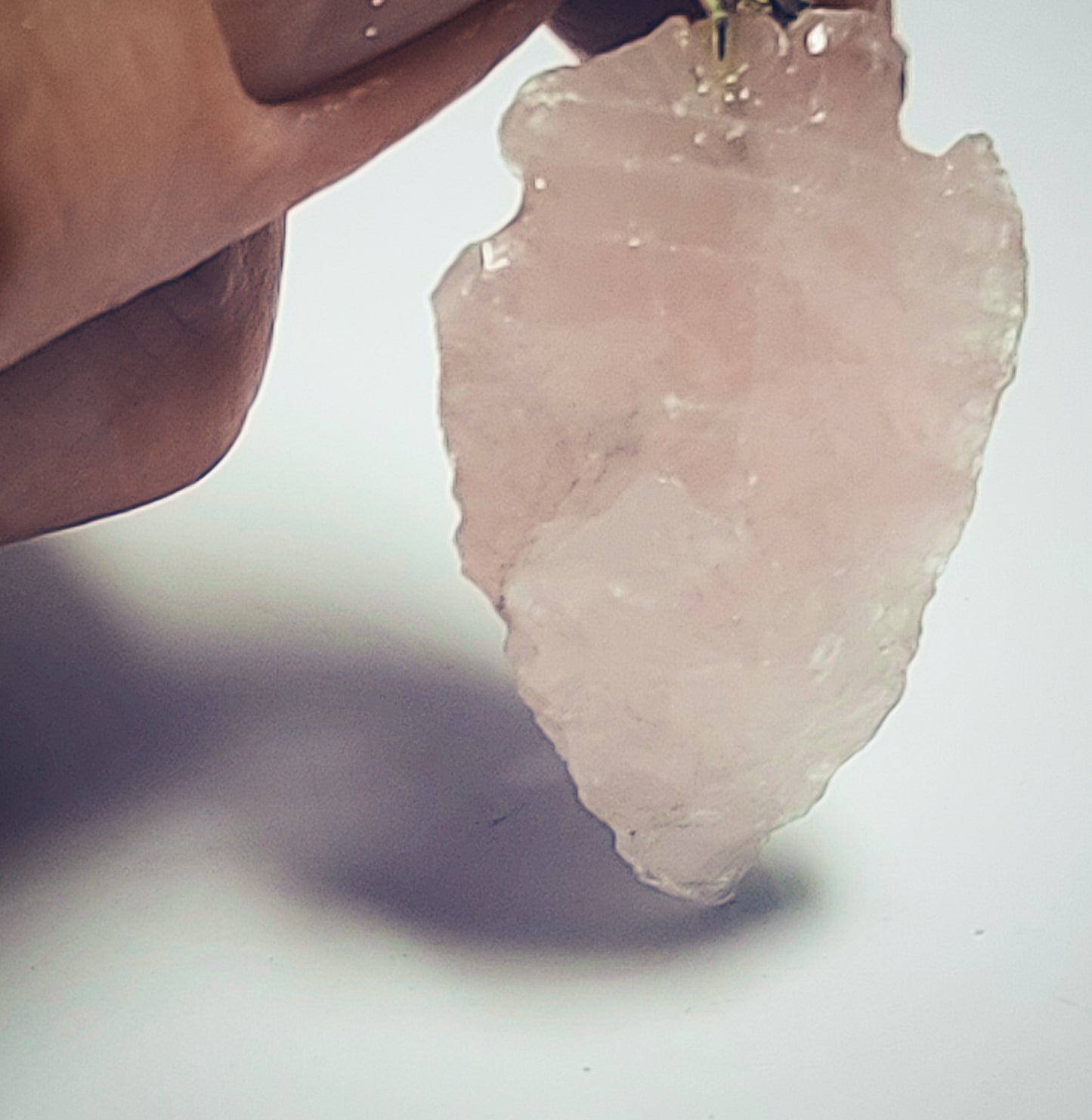 Pendulum Rose Quartz Arrowhead Pendulum