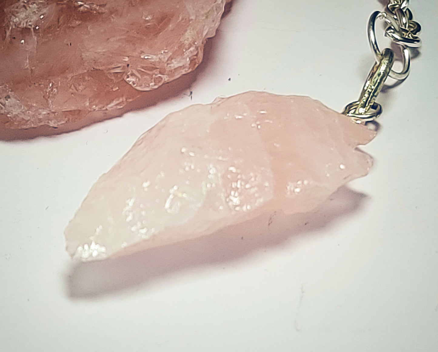 Pendulum Rose Quartz Arrowhead Pendulum