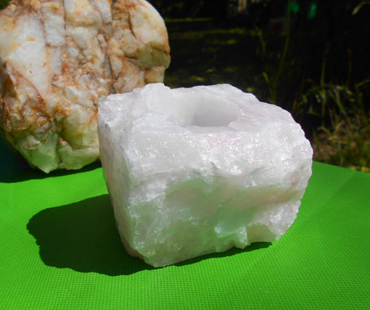 Rose Quartz Candle Holder - 800gms