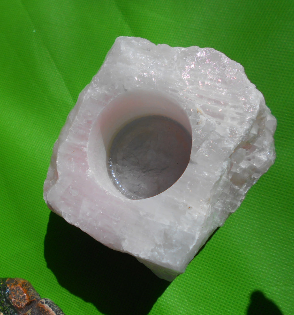 Rose Quartz Candle Holder - 800gms