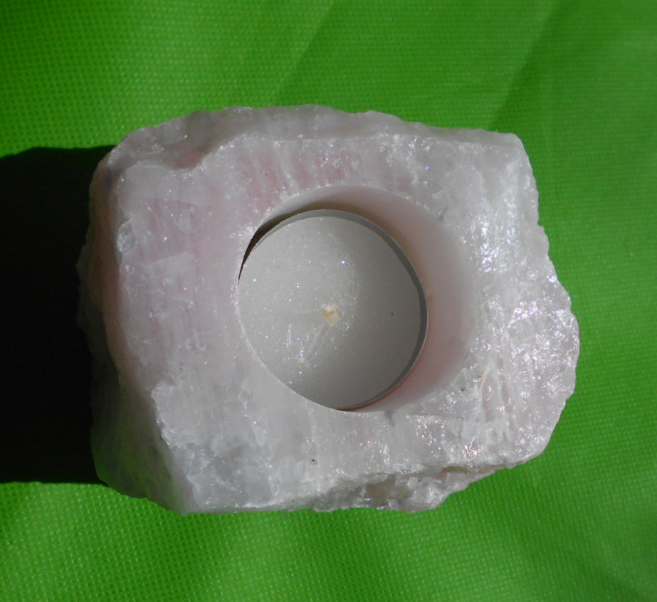 Rose Quartz Candle Holder - 800gms