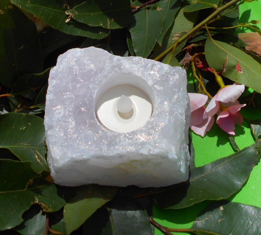 Rose Quartz Candle Holder - 890gms