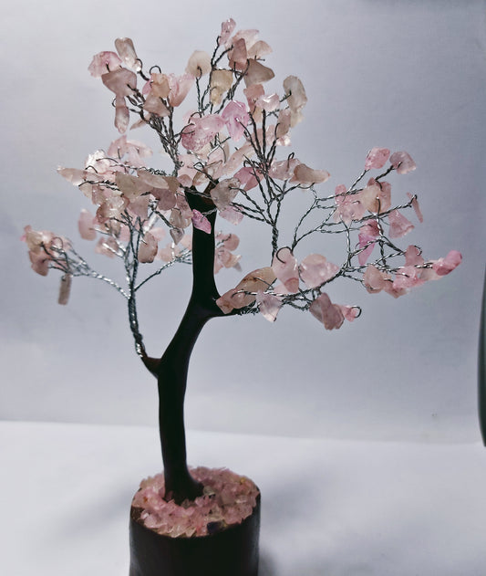 Crystal Rose Quartz Tree - Medium