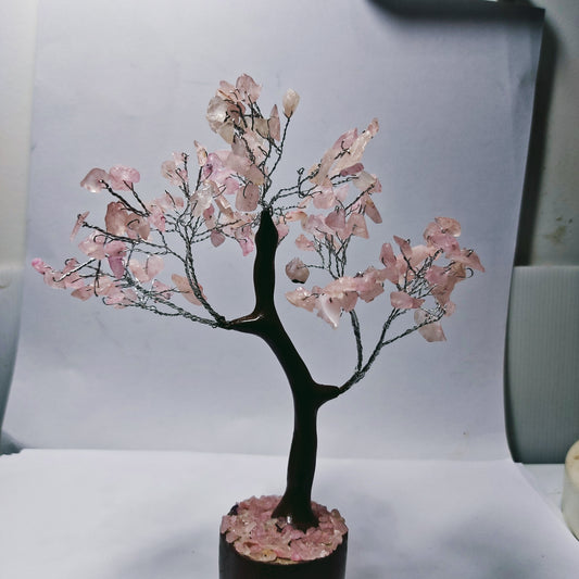 Crystal Rose Quartz Tree - Medium