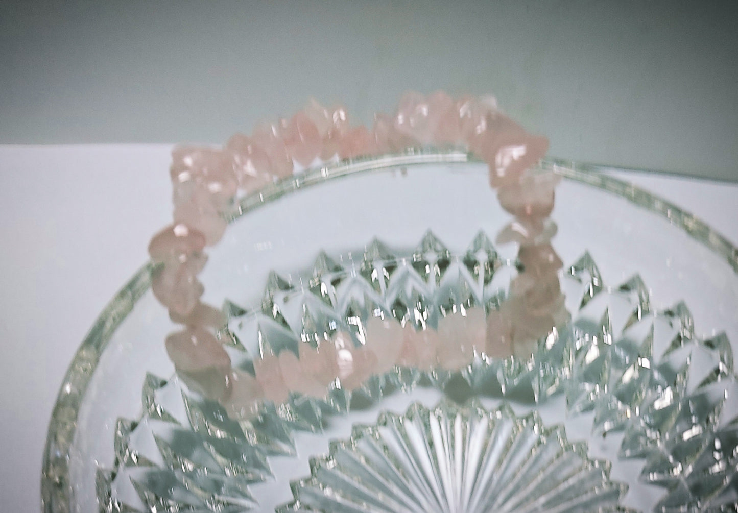 Rose Quartz Crystal Chip Bracelets