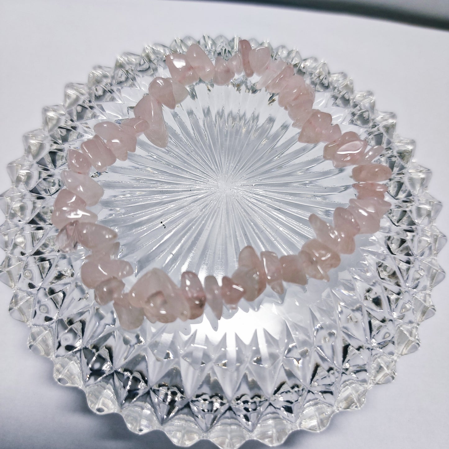 Rose Quartz Crystal Chip Bracelets