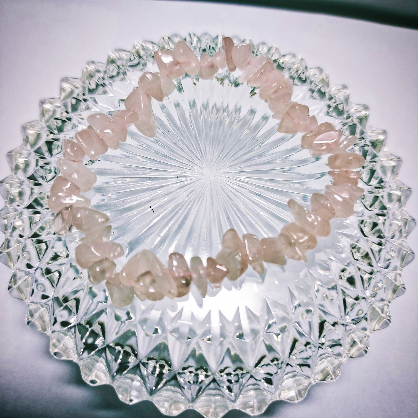 Rose Quartz Crystal Chip Bracelets