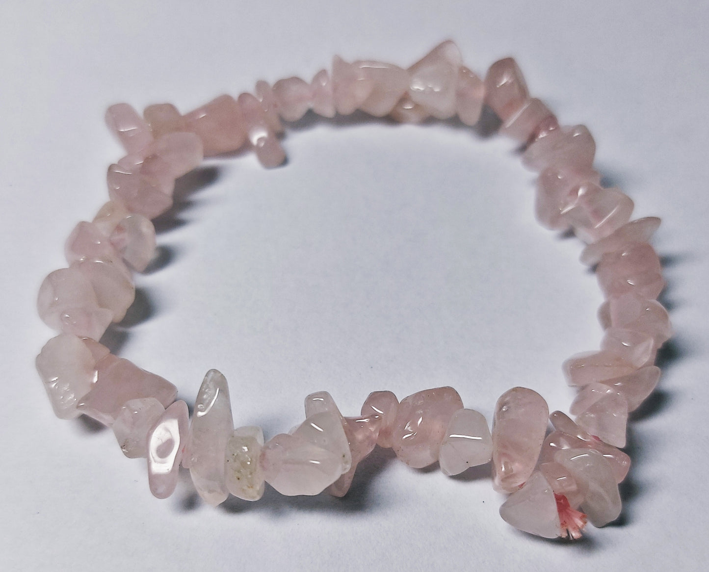 Rose Quartz Crystal Chip Bracelets