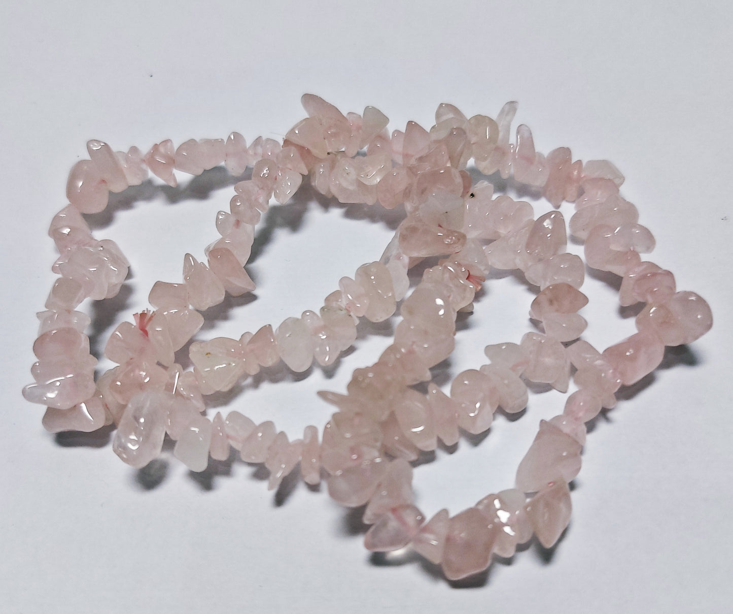 Rose Quartz Crystal Chip Bracelets