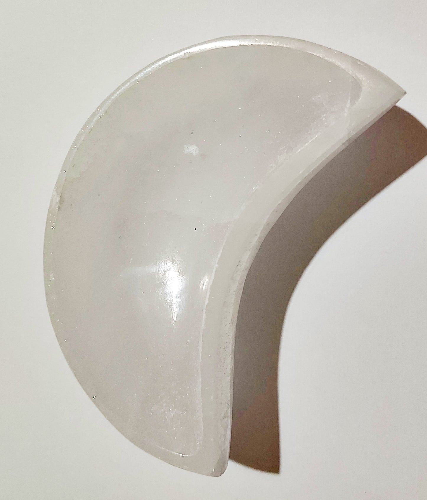 Large Selenite Crescent Moon Bowl