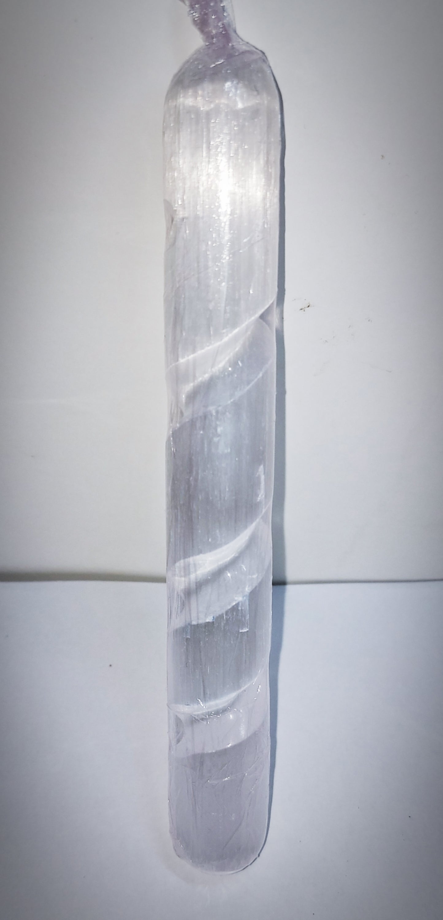 Large Selenite Spiral Wand 14cms