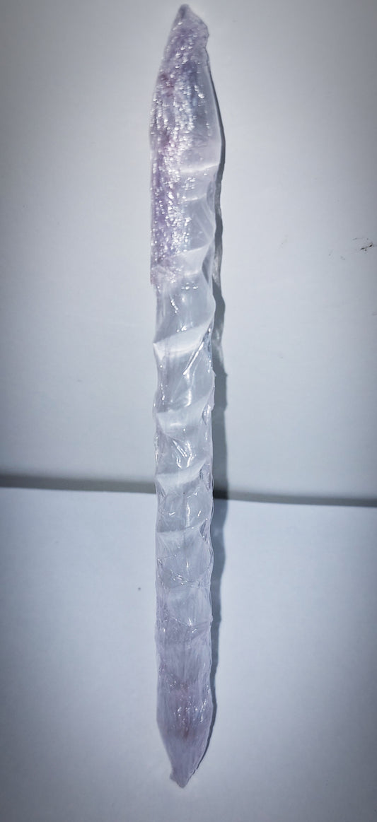 Small Selenite Spiral Wand Double Terminator