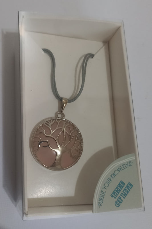 Tree of Life - Rose Quartz Pendant
