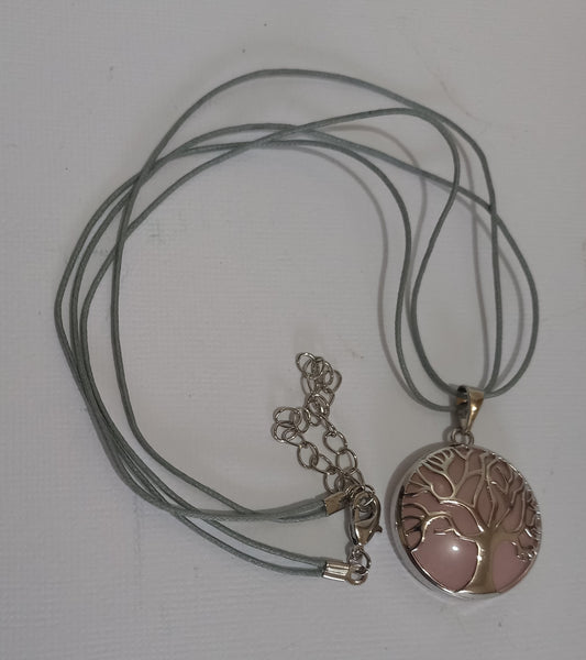 Tree of Life - Rose Quartz Pendant
