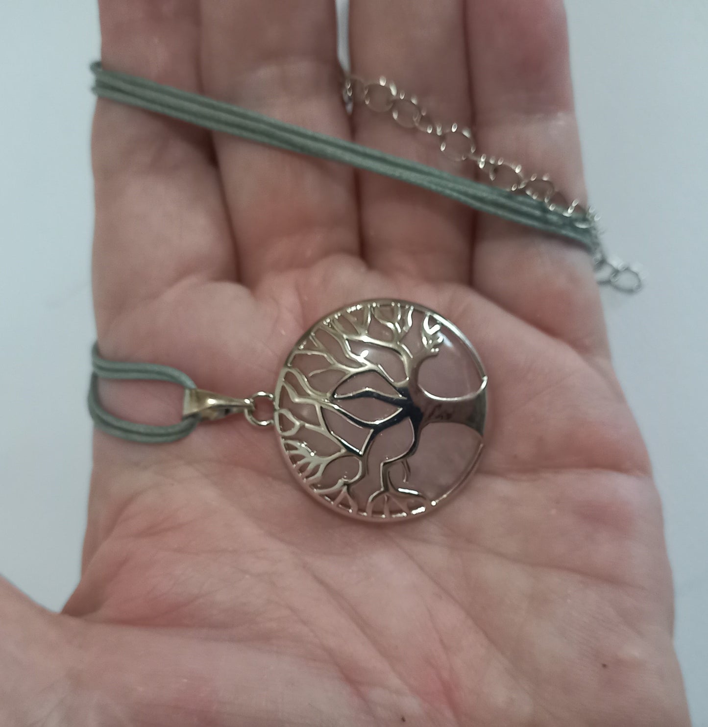 Tree of Life - Rose Quartz Pendant