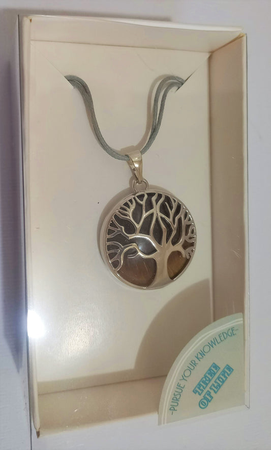 Tree of Life - Tigers Eye Pendant