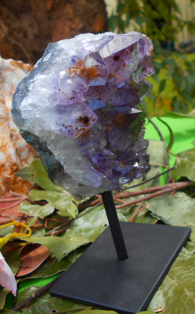 Amethyst Cluster on Stand - 13.5 cm