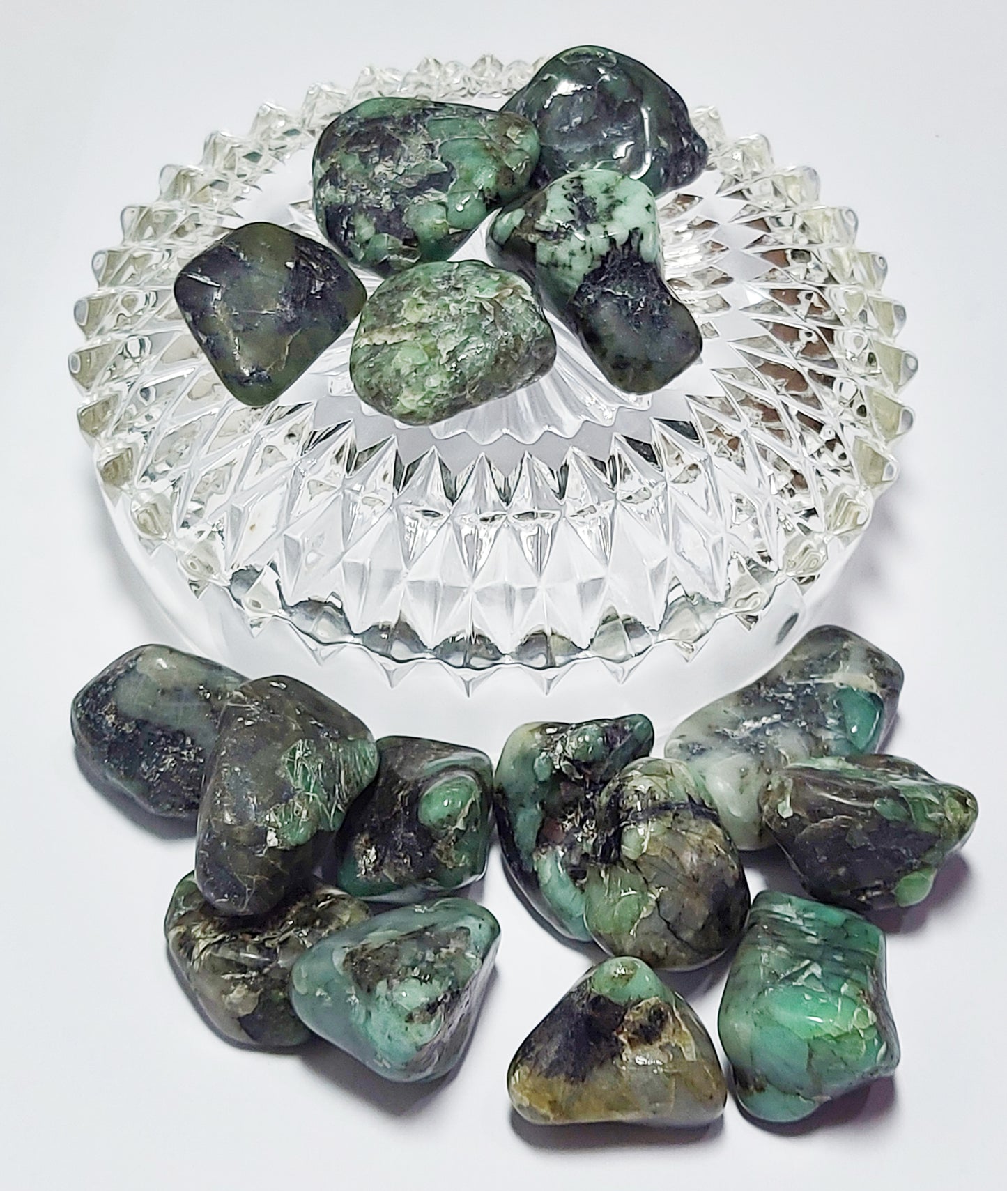 Individual Tumbled Emerald Crystal