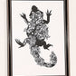 Fine Art Print Bearded Dragon Lizard A4