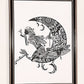 Fine Art Print Fairy on Moon with Dragonfly