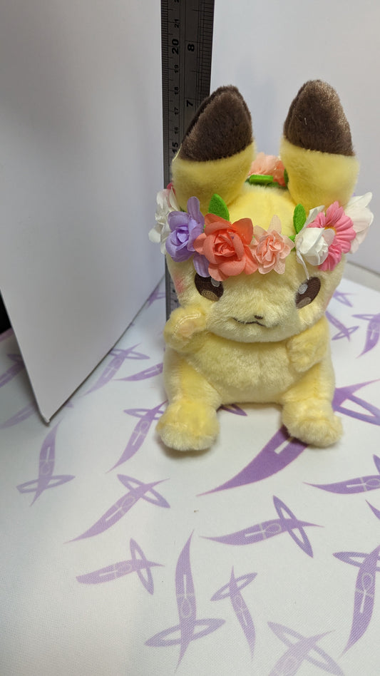Flower Crown Pikachu Plushie