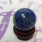 lapis lazuli sphere round deep blue genuine crystal