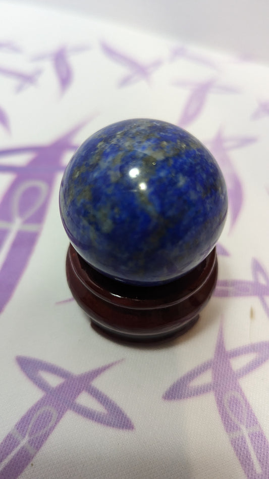 lapis lazuli sphere deep blue round